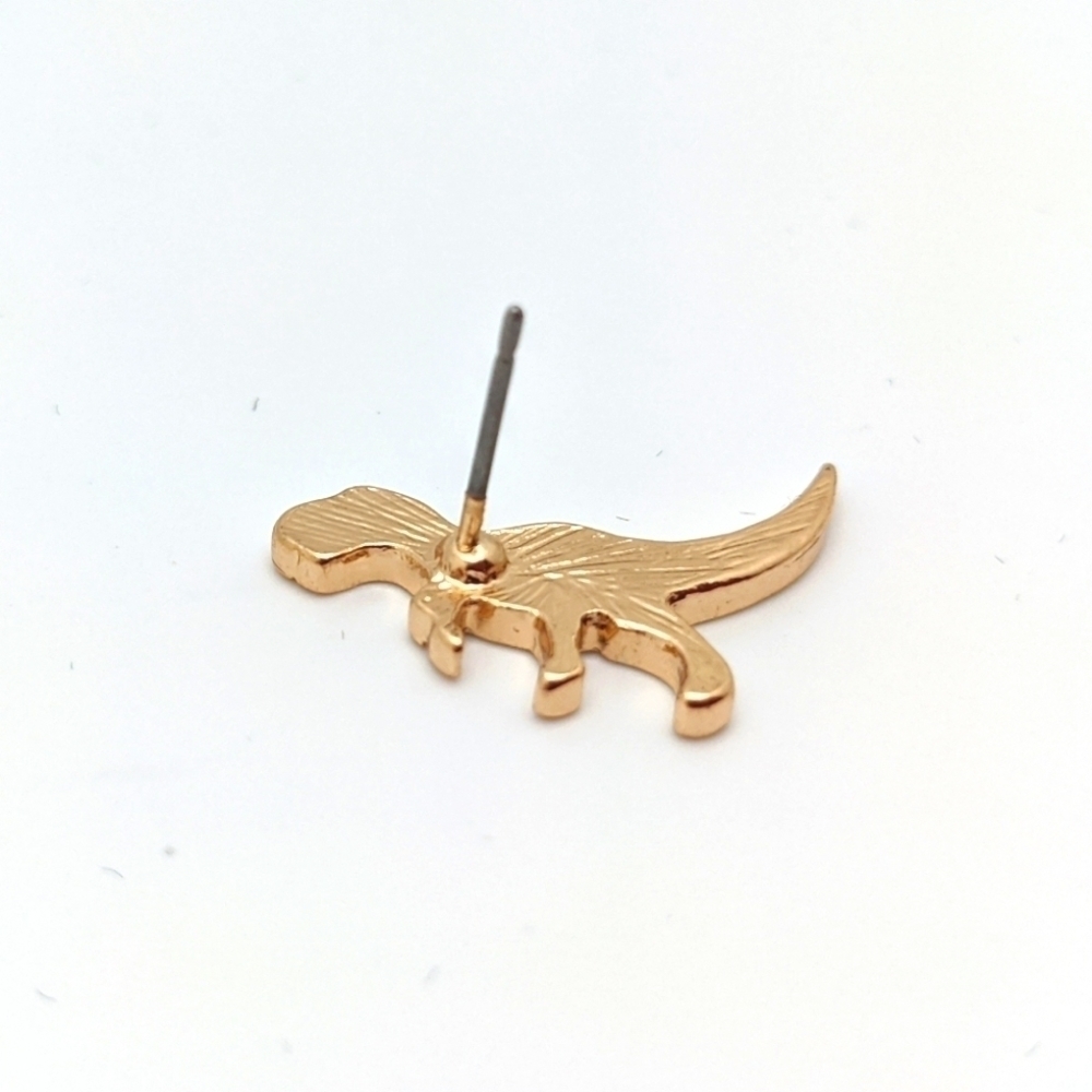 Marigold Enamel Dinosaur Stud Earrings - Picture 10 of 12
